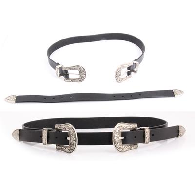 Women Fashion Metal Waistband Waist Style Belt Double Buckle Female Belt Female Style Belt