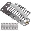100pcs 10 Teeth Wig Clip Stainless Steel   Hairpiece Snap Clip for Hair Extension