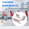 High Quality CO2 Gas Splitter Durable Metal Materials Home Brewing Supplies CO2 Regulator For Beverage Dispensing