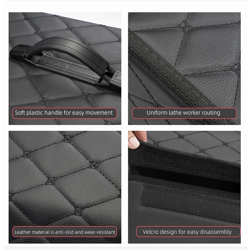 Leather Suitcase Car Trunk Organizer Box Foldable Storage Bin For Mazda 2 3 6 5 Atenza W CX30 CX90 CX60 CX50 MX30 CX3 CX5 MX5 CX7