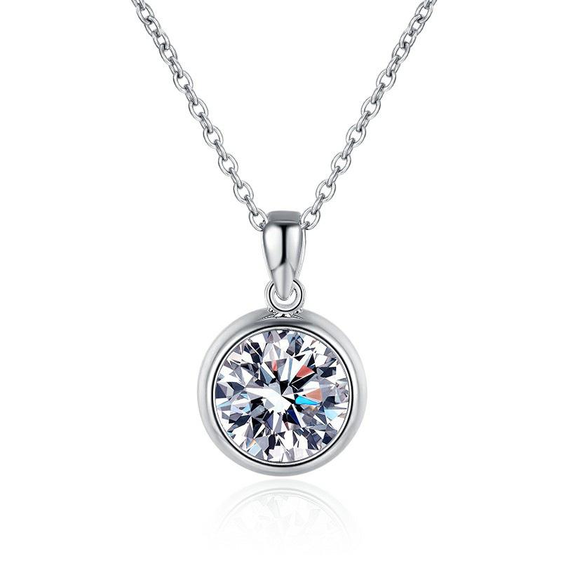 1-3ct Moissanite Woman Pendant Sier Necklace for Women Chains Party Bridal Fine Jewelry 925sterling Silver Necklace