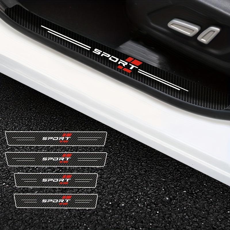 4pcs Car Threshold Strip Waterproof Protection Strip Door Welcome Pedal Scratch Protection Strip Anti-collision Strip Suitable For All Models