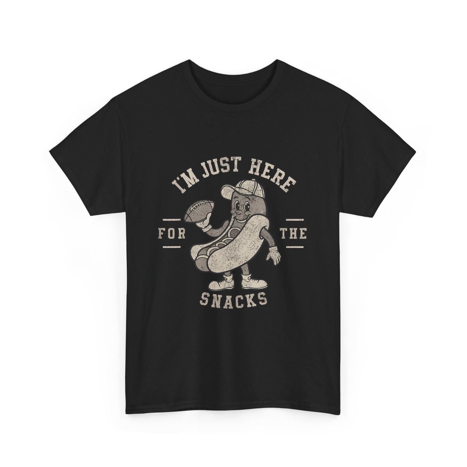 I M Here for the Snacks Football Shirt, Football Lovers Hotdog Funny Shirt S