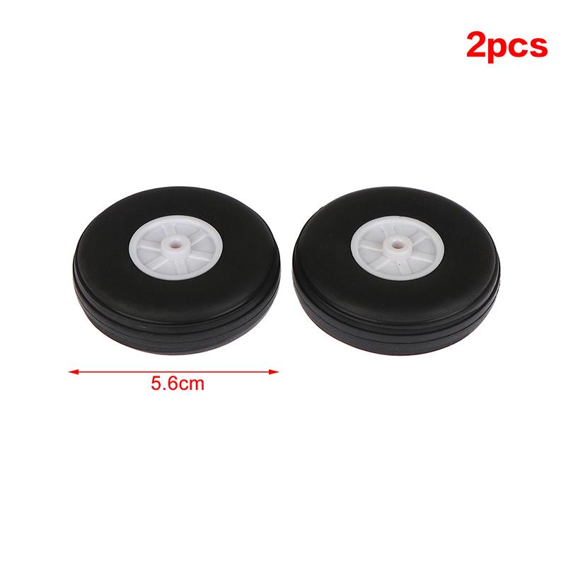 2Pcs High Elastic PU Rubber Wheel Diameter 1/1.25/1.5/1.75/2/2.25/2.5/2.75 Inch For RC Fixed-Wing Airplane Model DIY Tires