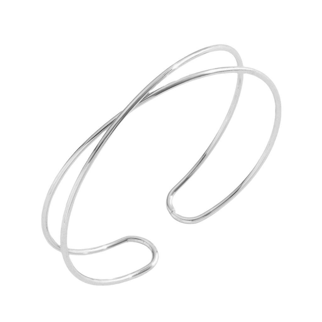Geometric Open Metal Bangle Set: European & American Style Hand Jewelry