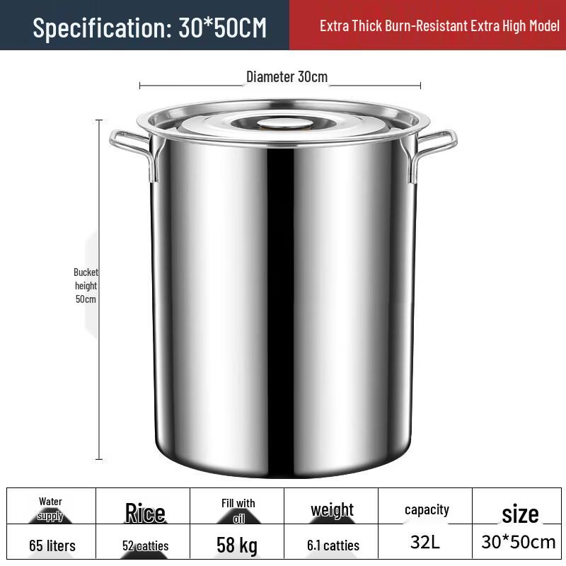 Commercial Stainless Steel Stockpot with Lid