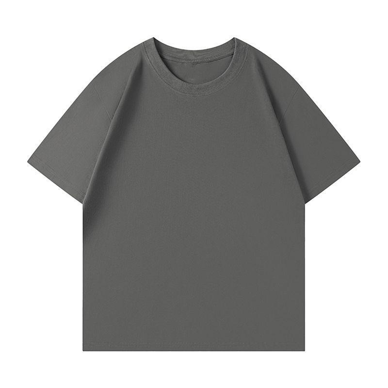 Multi-color Drop Shoulder Loose Fit Cotton T-shirt with Custom Logo