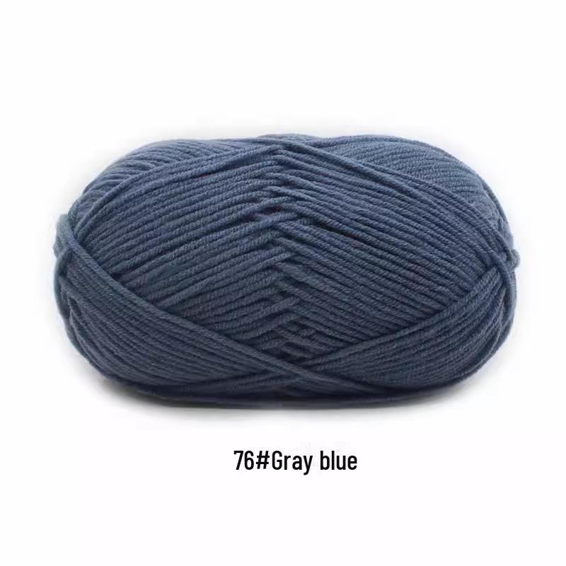 4 Strands Medium Thick Milk Cotton Yarn for Hand-Woven Baby Projects