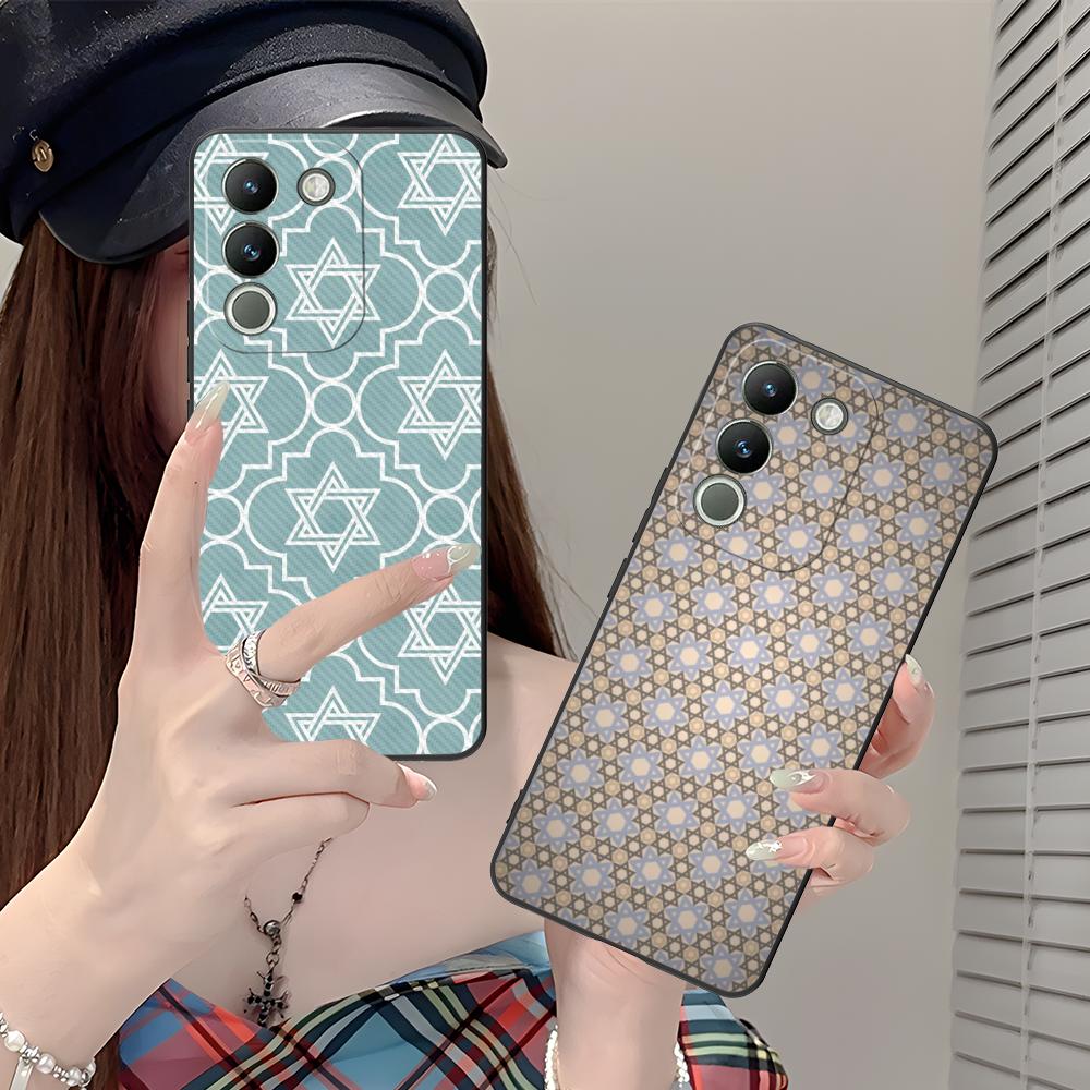 Jewish Hanukkah Mobile Phone Case for VIVO V60 V50 V40 V30 V29 V27 V25 V23 Pro Lite 5G Colorful Printing Cover Pretty Cellphones