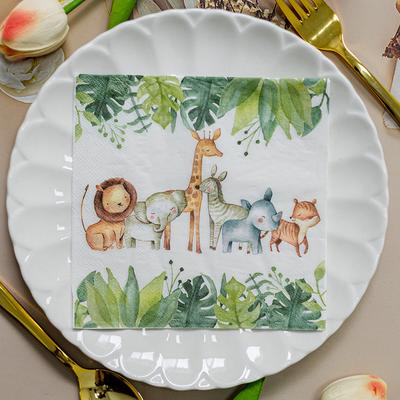 20pcs/Pac 33*33cm 2-Ply Disposable Party Napkin Cartoon Pattern