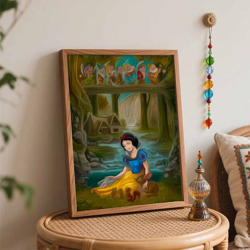 Disney Snow White Painting Kit Canvas DIY Home Decor Gift