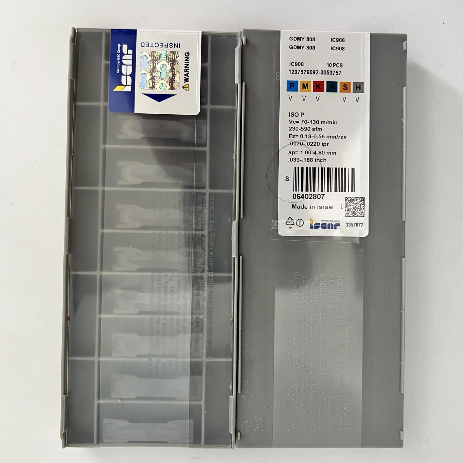 

ISCAR / GDMY808 IC908 Industrial indexable carbide inserts 10 Pcs
