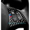 For BMW X5 E70 2008-2013 Real Carbon Fiber Steering Wheel Button Decor Trim