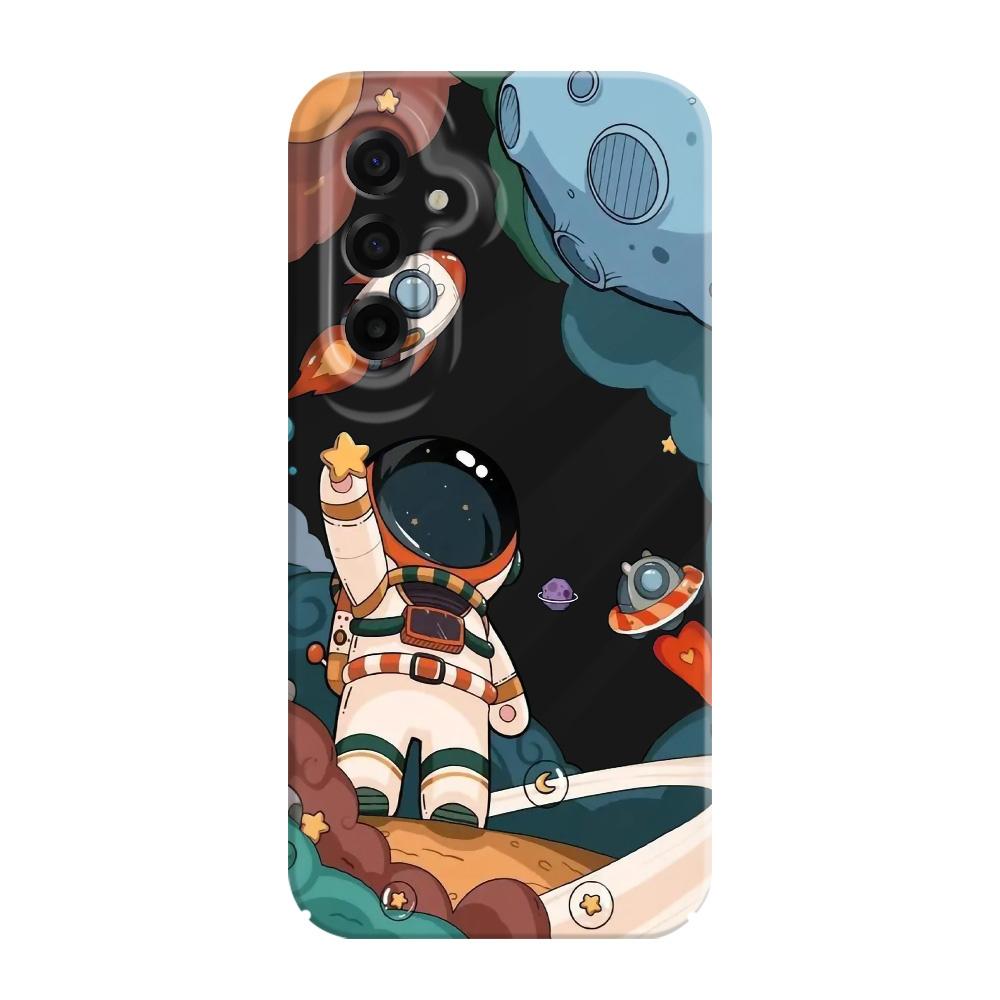 Flying Astronaut Phone Case For Samsung Galaxy A57 A37 A17 A56 A36 A26 A16 A06 A55 A35 A25 A15 A05 4G 5G Film Hard Cover