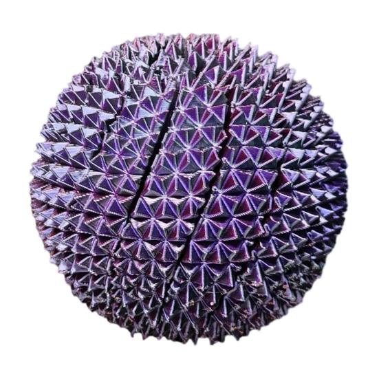 3D Printed Fidget Ball Toy Hard Spiky Fidget Sphere Twistable Sensory Stress Relief Desk Accessory for Adults Kids