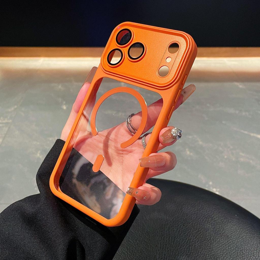 17 Pro Max Bright Shadow Magnetic Phone Case for Apple - iPhone 16 Transparent, High-End Feel, Full Coverage Protective Case