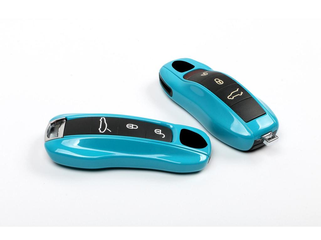 Kryt klíče Porsche Miami Blue pro Cayenne, Macan, 911, Panamera, 718, Taycan