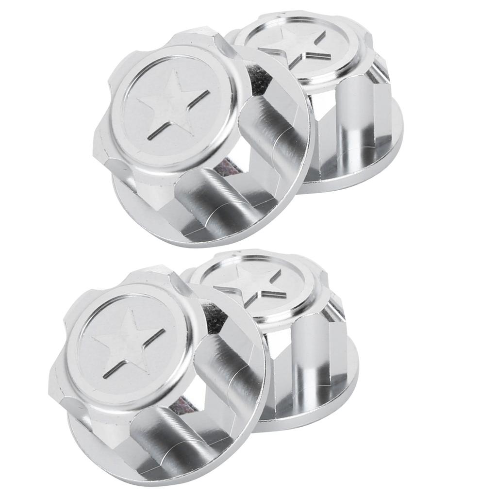 4pcs Aluminum Alloy Wheel Hub   Cover Accessory Fit for   X Maxx 1Celsius10 RC Car(Black )