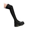 Large Size Stretch Over The Knee Long Boots Women Comfort Round Toe Square Heel Knight Booties Fashion Black Zipper Women Shoes