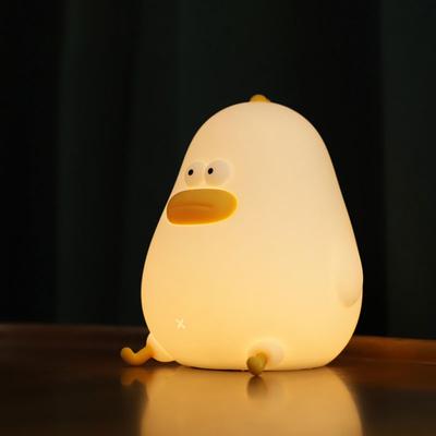 Luz noturna de silicone de pato LED USB recarregável lâmpada noturna com sensor de toque lâmpada de cabeceira para quarto crianças bebê crianças presente luzes para dormir