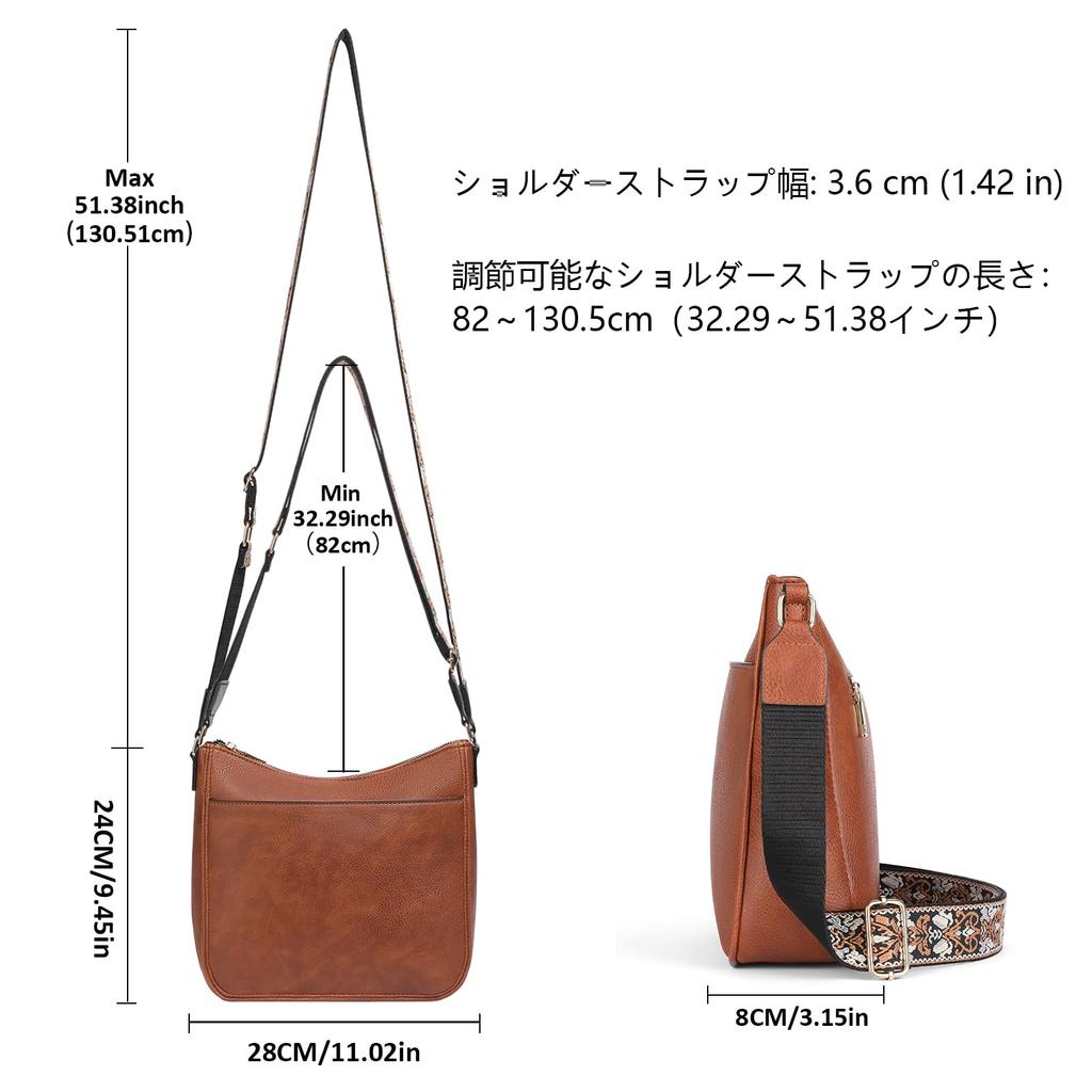 LEEXTON Women's Shoulder Bag, Crossbody Bag, Large Capacity, Lightweight, Genuine Leather, Waterproof, Adjustable, Perfect for Commuting, School,