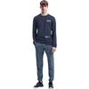 Fila Fashionable Simple Round Neck Long Sleeve Sweater Men Sweater Legendary-Blue F51M349213ANV