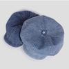 Cotton Beret Hat Washed Denim Octagonal Hat Vintage Newsboy Flat Cap