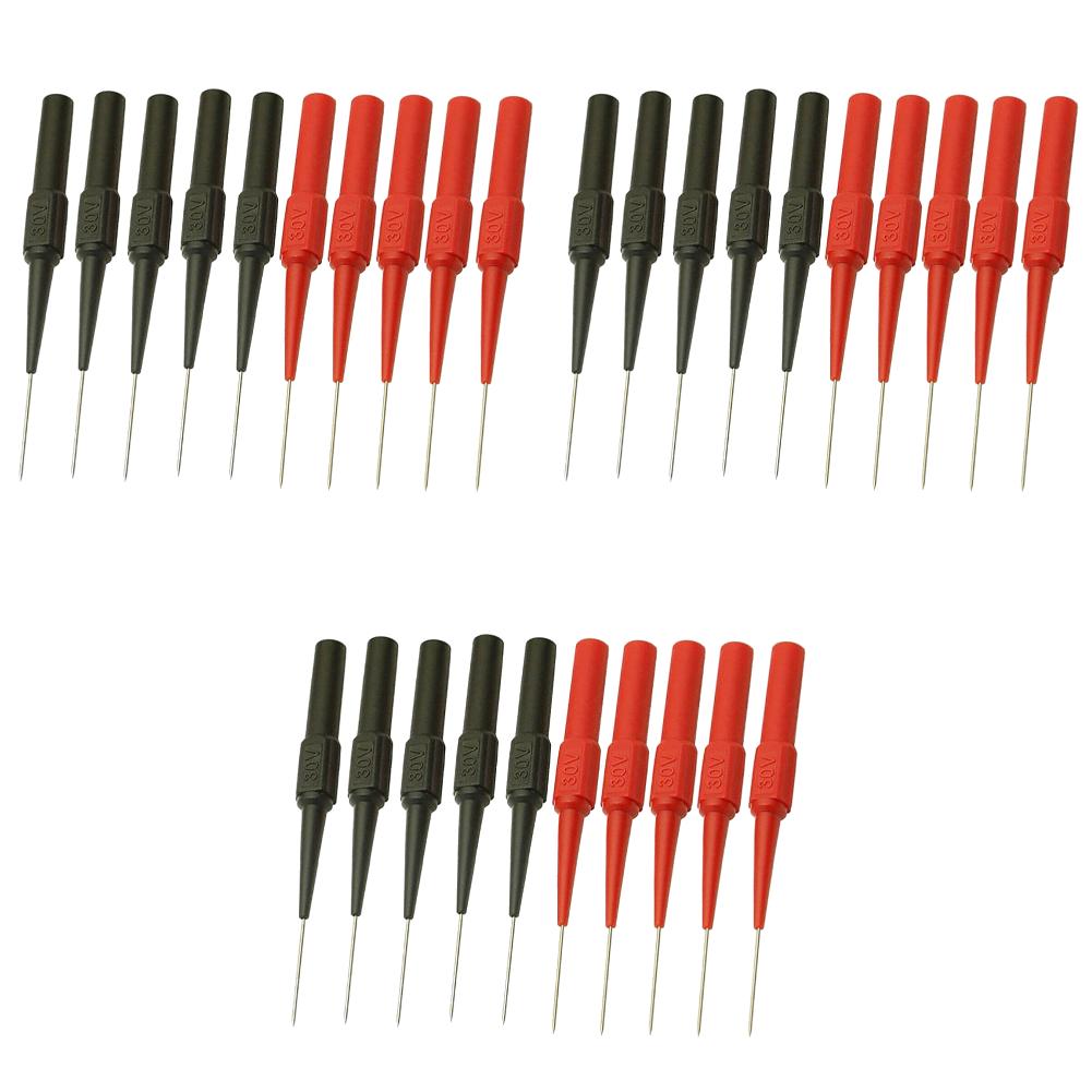 100-10pcs Insulation Piercing Needle Pin Sensitive Multimeter Piercing Needle Probe Measuring Device Car Tool for Banana Plug
