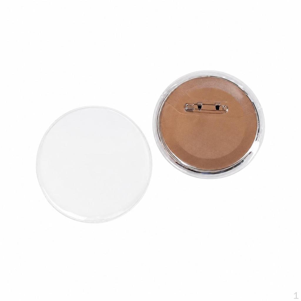 Round Transparent PVC Badge, Photocard Holder for ID, Plastic Protector Identification Badges,