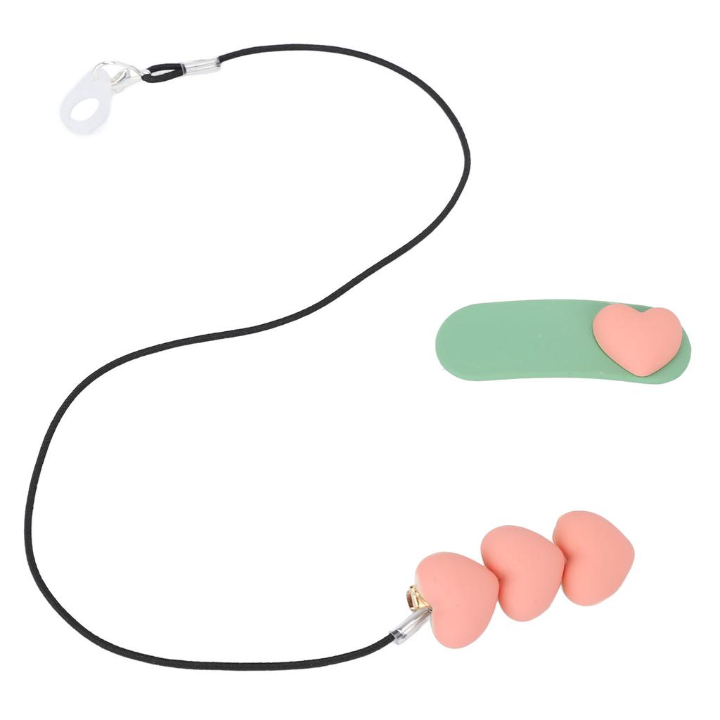 Heart Shaped Hearing Aid Clip Holder Portable Lovely BTE Hearing Aid Lanyard for Children Seniors