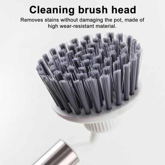 Pot Brush Hanging Hole Design Deep Cleaning Kitchen Brush Universal Rotating Head Multi-Use Pan Cleaning Brush