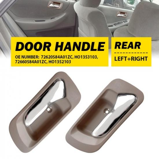 2X Rear Beige Inner Handle L+R For 1998-02 Honda Accord 1999-04 Odyssey EOOH