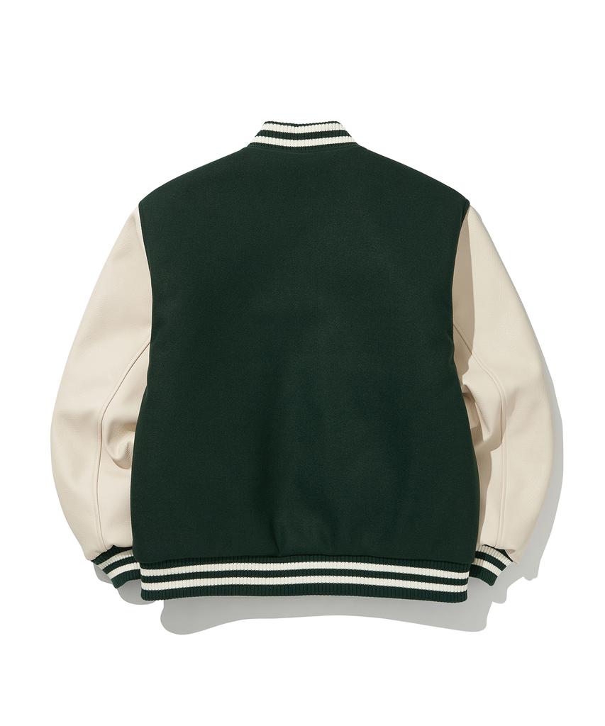 Raw Lab R City Heavy Varsity Jacket (Deep Green)
