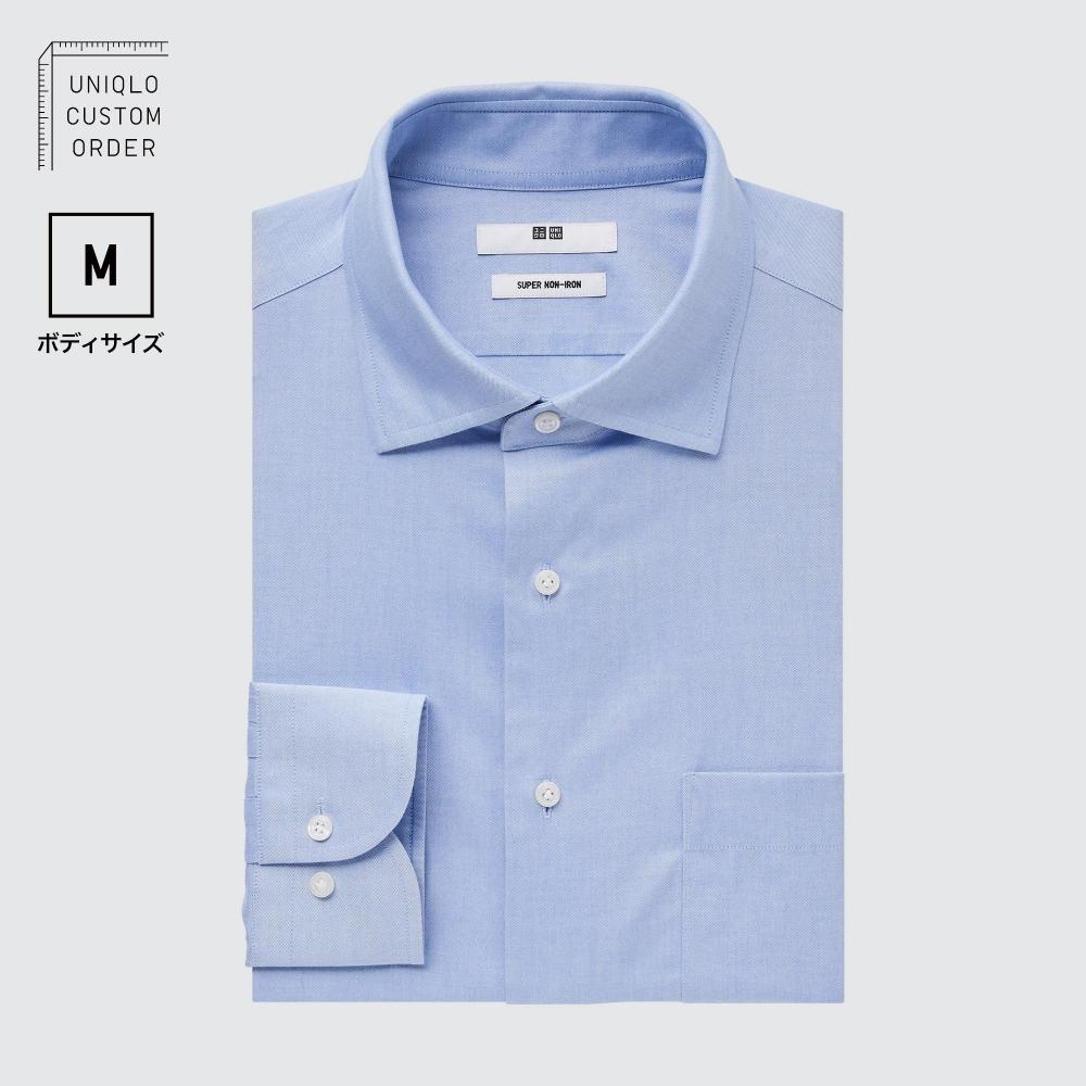 

Рубашка UNIQLO JAPAN Super Non-Iron, полуширокий воротник, размер M, длинный рукав