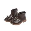 Frühlings-Herbst Kinderstiefel für Mädchen 2024 Neue Kinder Causal Mode Stiefel Einfarbig Süß Chic Prinzessin Kurze Stiefeletten