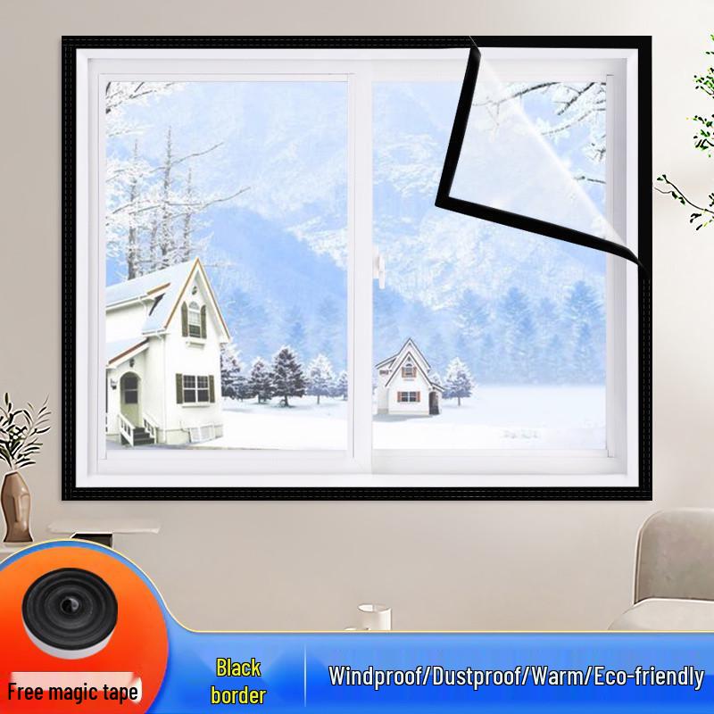 

Зимняя теплоизоляционная пленка для окон: Герметичная, морозостойкая, утолщенная прозрачная пленка для тепла, не требует сверления 10x10 cm