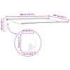 Manual Retractable Awning Blue and White 4 X 2 M