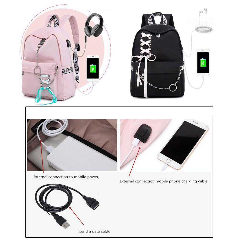 Sac à dos avec chargeur USB pour femmes, grands sacs d'école pour