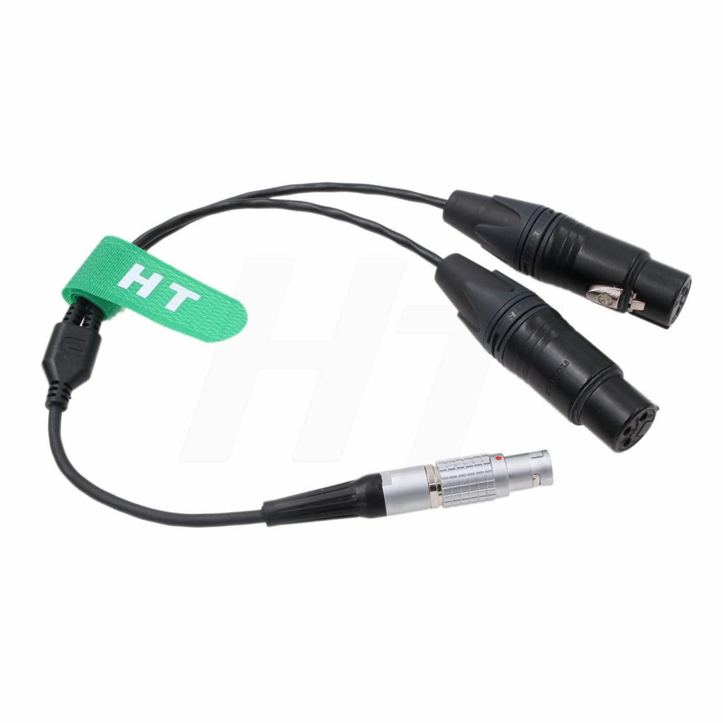 HangTon 10-pinový audio vstupní kabel pro monitory Atomos Shogun Flame, Shogun 7, Shogun Inferno, Ninja a Inferno na duální 3-pinový XLR samice, Zvuk