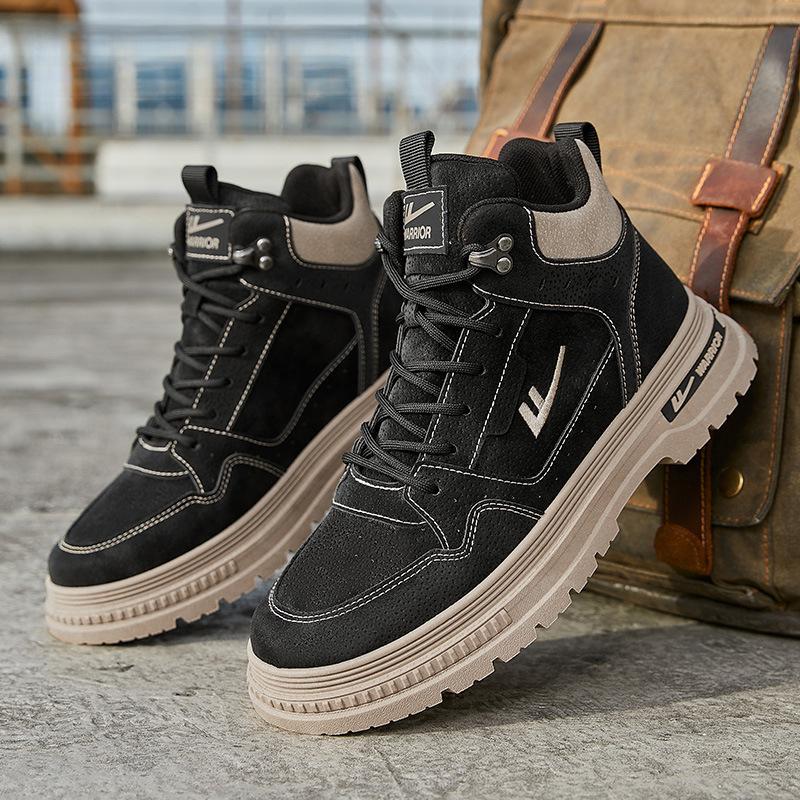 Hiking shoes men's anti-splashing 2026 autumn new outdoor off-road high-top tooling sports hiking shoes