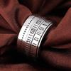 Brand Ring Mens Ring Titanium Rotating Ring Simple Can Turn Numbers Stainless Ring Fashionable Health Accessories Stress Relief Width 14mm (titanium,