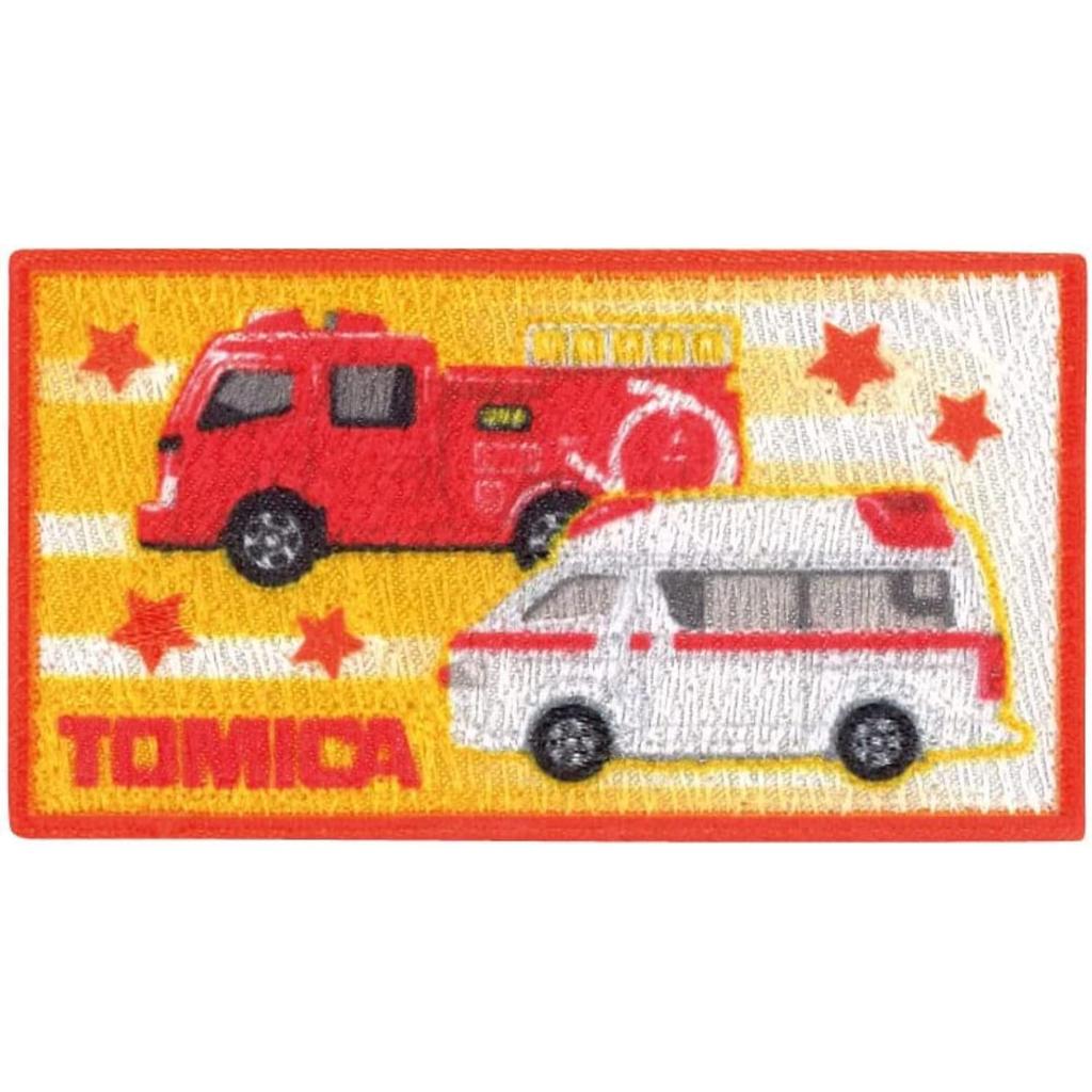 Pioneer Tomica Fire 70mm Wide X 30mm Engine/Ambulance Patch, Long, Sticker/Iron-on Adhesive, TOM550-TOM42