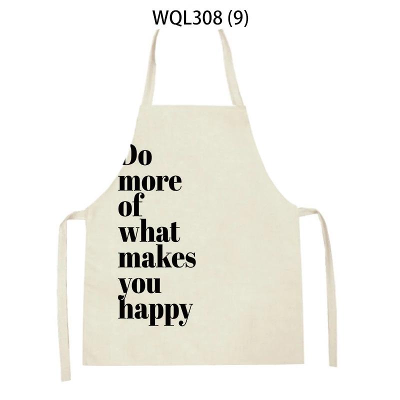 Tropical Plant Aprons for Women Men Sleeveless Kitchen Apron Letters Animal Pattern Pinafore Home Cooking Baking Cleaning Tools