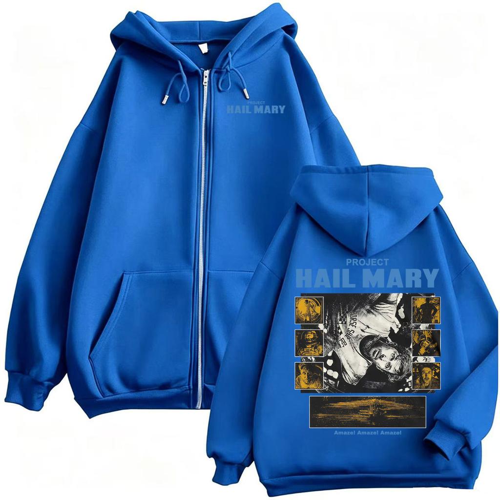 Project Hail Mary Zipper Hoodies Ryan Gosling Sweatshirt Jacket Coats Men Women Harajuku Gothic Zip Up Hoodie