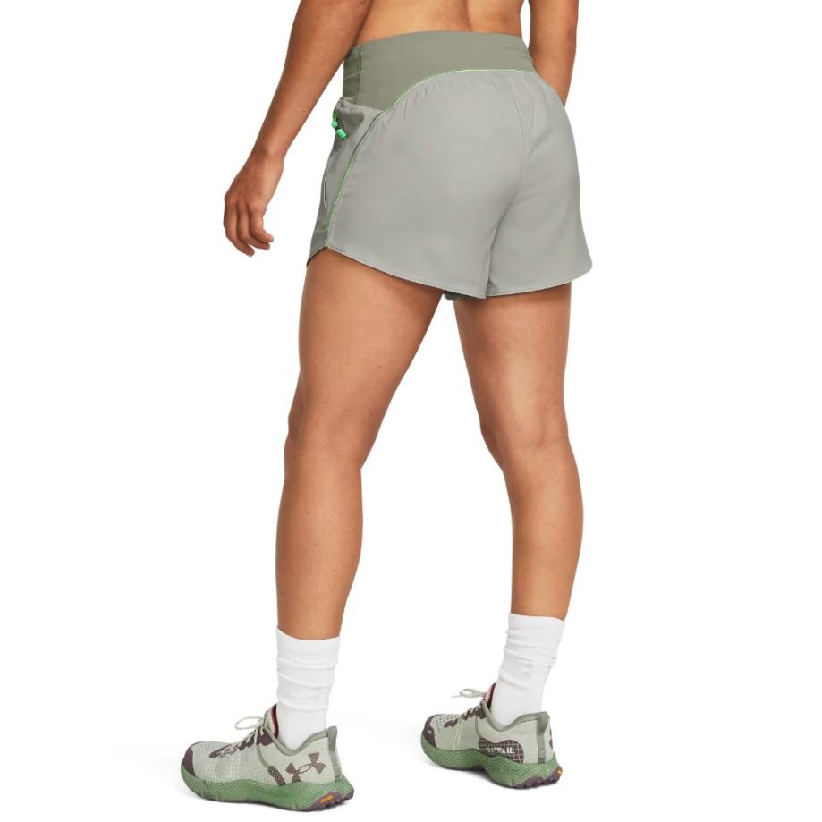 Under Armour Anywhere Color Block Elastic Waist Woven Lightweight Training Shorts Women Shorts Green 1380418-502