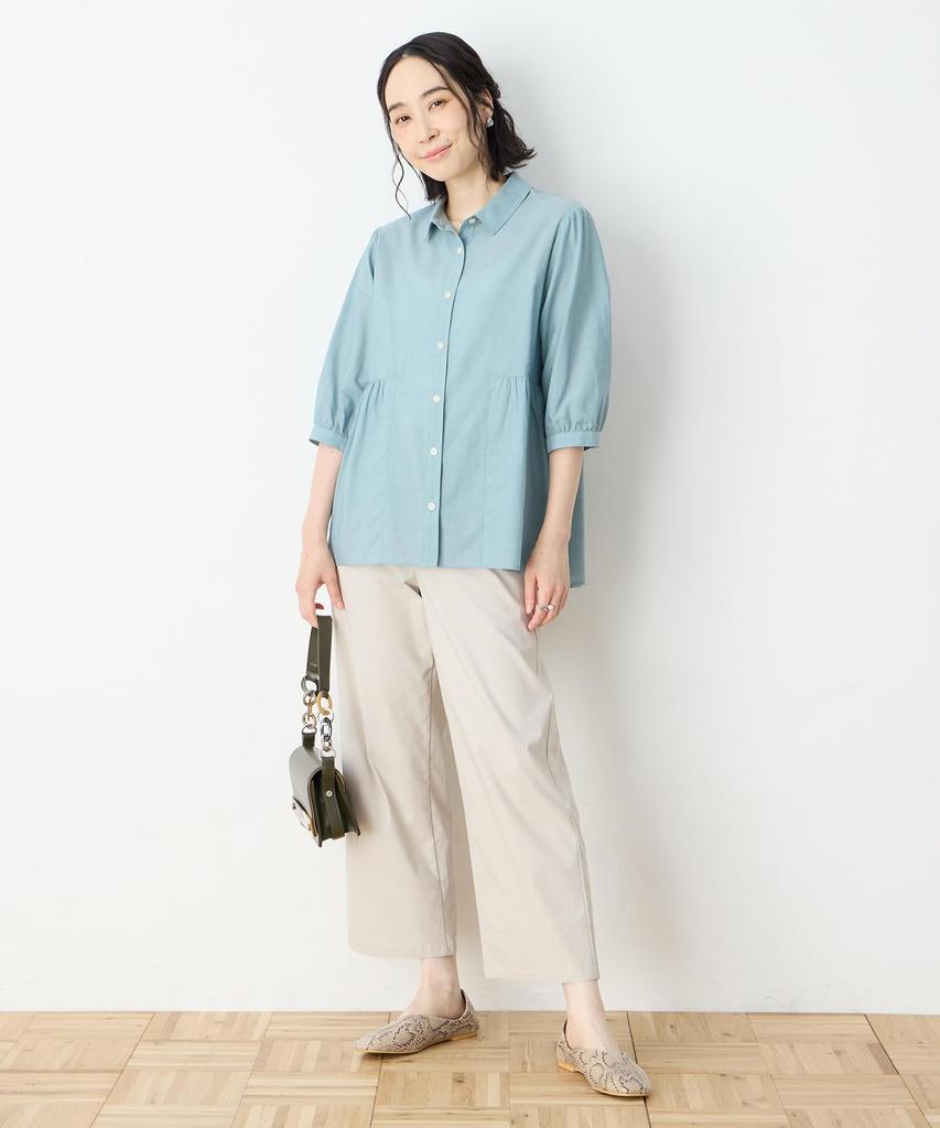 DECOY Peplum Green Women's Blouse, 493053,