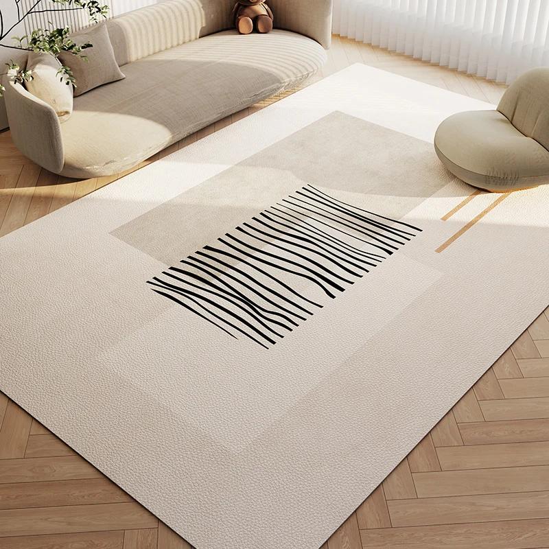 Wabi-sabi Wind Living Room Carpets Home Decoration Waterproof Balcony Leather Carpet Kitchen PVC Oil-proof Rug Entrance Door Mat