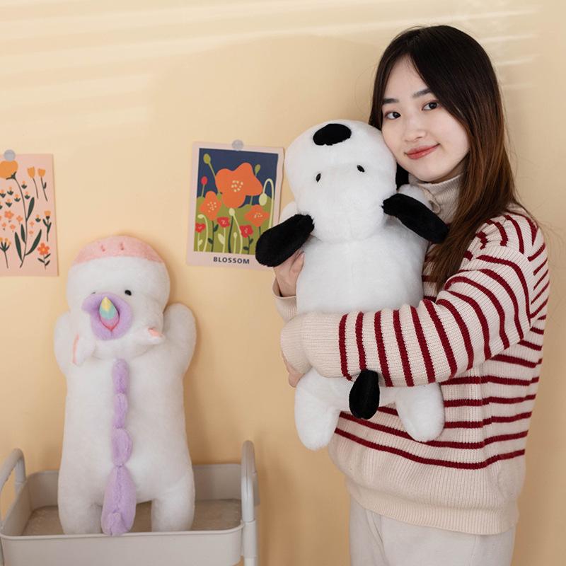 Cute Pose Bear Hugging Pillow Dog Doll Sleeping and Holding Doll Girl Plush Toy Birthday