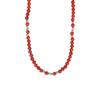 Collana da Donna in Argento Sterling 925 con Turchese, Onice Rosso e Nero, Collana a Catena per Maglione, Gioiello per Matrimonio, Festa, Regalo