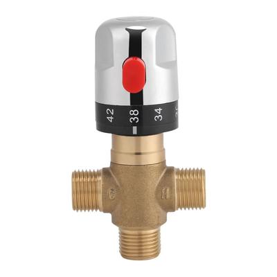 Acogedor Brass Thermostat Mixing Valve G1/2" Practical and Durable Temperature Control for Multi-Purpose Bathrooms and Kitchens
